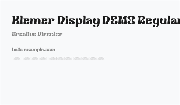 Klemer Display DEMO Regular Business Card