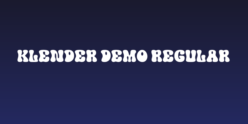Klender DEMO Regular Social Header
