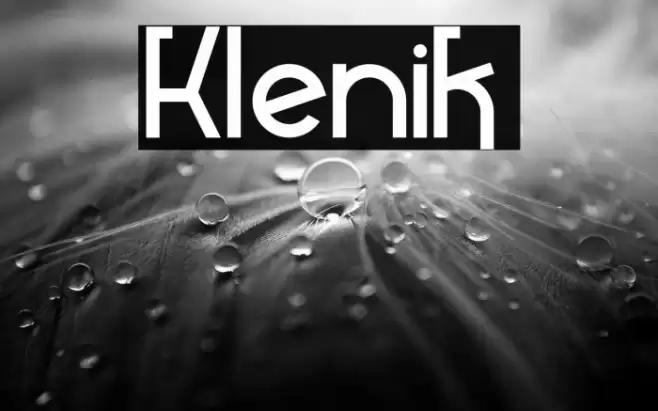 Klenik. Font examples