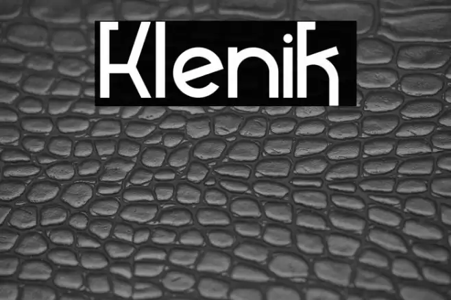 Klenik. Font examples
