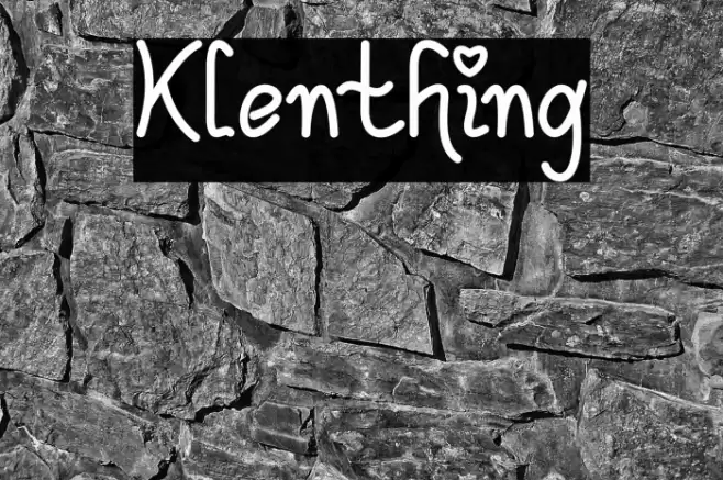 Klenthing Font examples