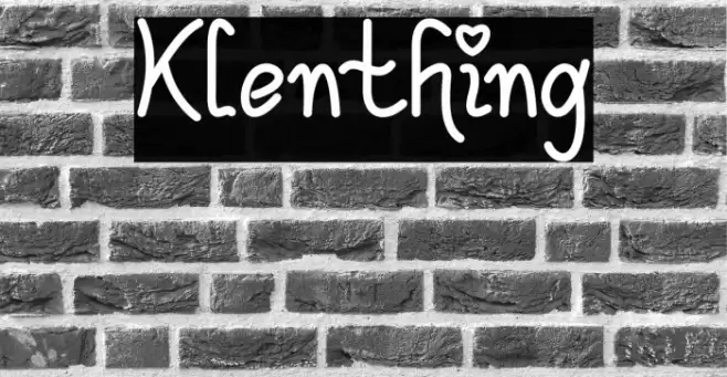 Klenthing Font examples