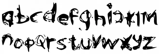 KleptoOperaGrunge Schriftart Kleinbuchstaben