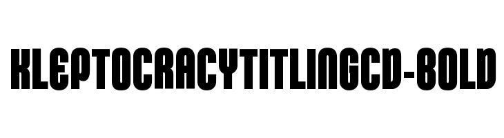 KleptocracyTitlingCd-Bold Font