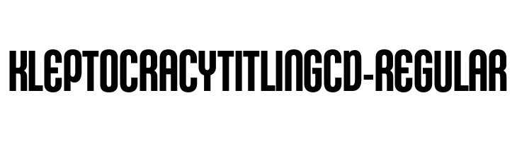 KleptocracyTitlingCd-Regular  Frei Schriftart Herunterladen