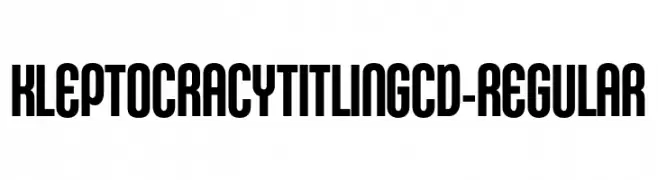 KleptocracyTitlingCd-Regular  les polices de caractères gratuit tlcharger