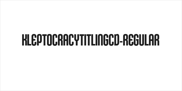 KleptocracyTitlingCd-Regular Logo