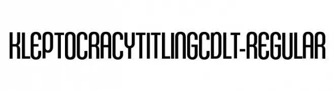 KleptocracyTitlingCdLt-Regular  フリーフォントのダウンロード