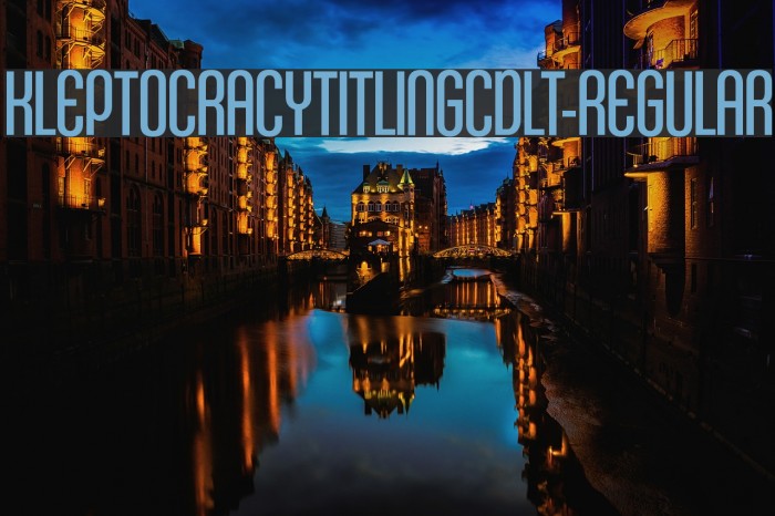 KleptocracyTitlingCdLt-Regular Font examples