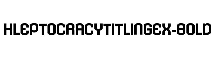 KleptocracyTitlingEx-Bold  font caratteri gratis
