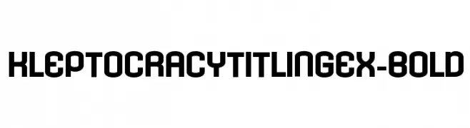 KleptocracyTitlingEx-Bold  les polices de caractères gratuit tlcharger