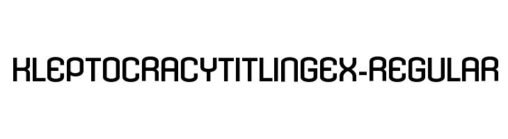 KleptocracyTitlingEx-Regular  les polices de caractères gratuit tlcharger