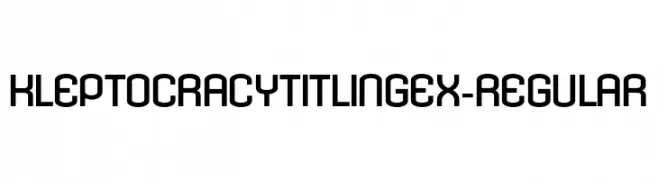 KleptocracyTitlingEx-Regular  les polices de caractères gratuit tlcharger