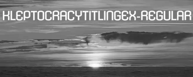 KleptocracyTitlingEx-Regular Font examples