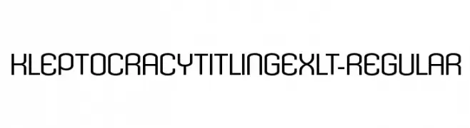 KleptocracyTitlingExLt-Regular  フリーフォントのダウンロード
