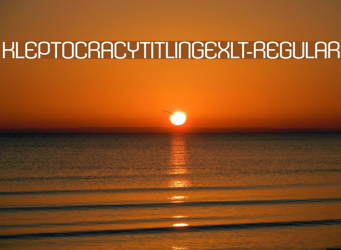 KleptocracyTitlingExLt-Regular Example 1