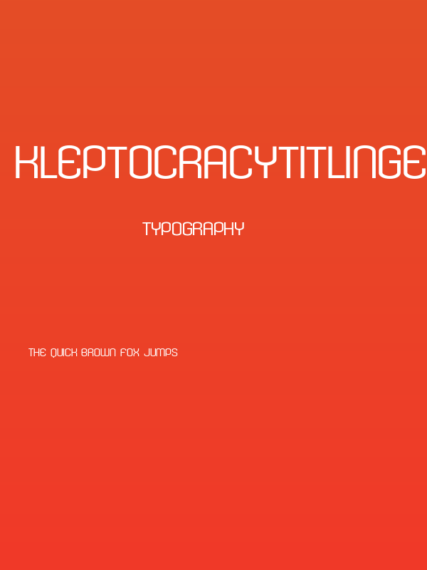 KleptocracyTitlingExLt-Regular Poster