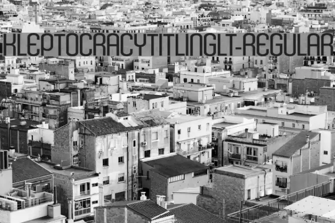 KleptocracyTitlingLt-Regular Font examples