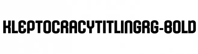 KleptocracyTitlingRg-Bold  les polices de caractères gratuit tlcharger