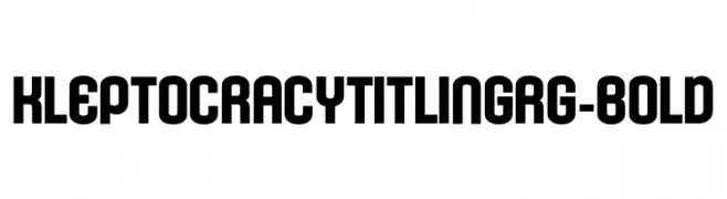 KleptocracyTitlingRg-Bold  les polices de caractères gratuit tlcharger
