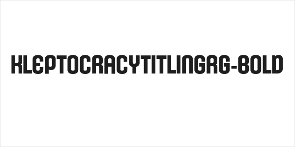 KleptocracyTitlingRg-Bold Logo