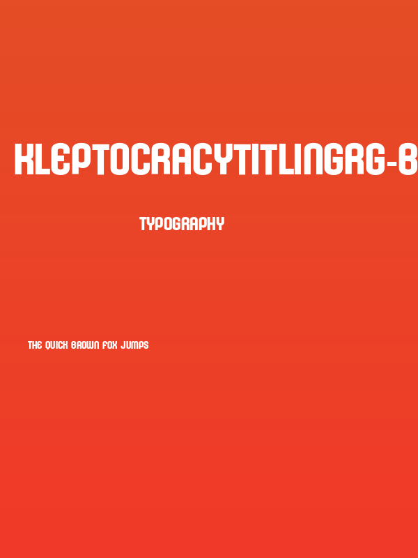 KleptocracyTitlingRg-Bold Poster