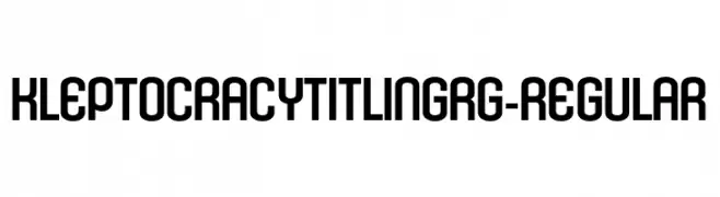 KleptocracyTitlingRg-Regular  les polices de caractères gratuit tlcharger