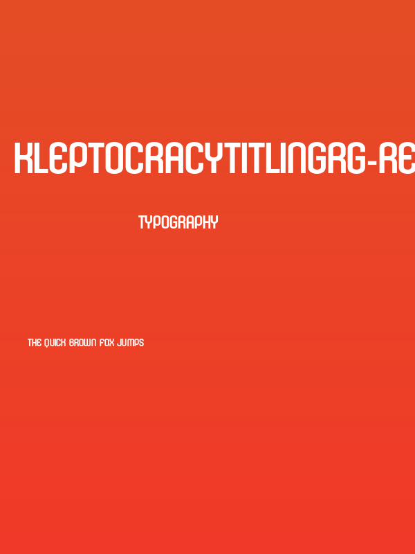 KleptocracyTitlingRg-Regular Poster