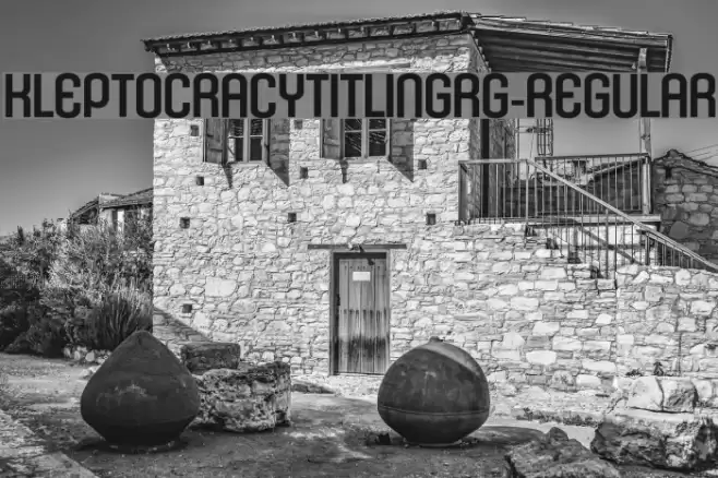 KleptocracyTitlingRg-Regular Font examples