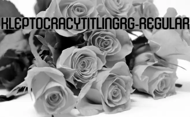 KleptocracyTitlingRg-Regular Font examples