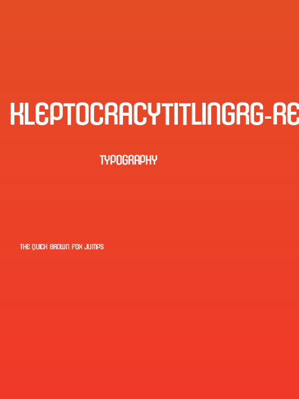 KleptocracyTitlingRg-Regular Poster