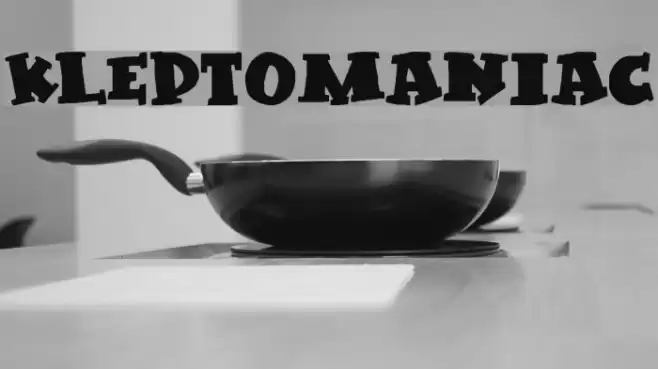 Kleptomaniac Font examples