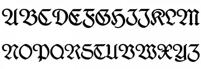 Kleukens-Fraktur Шрифта ВЕРХНИЙ