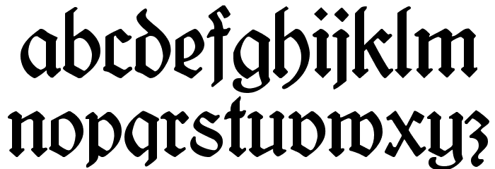 Kleukens-Fraktur Font LOWERCASE