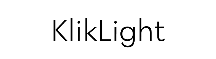 Klik Light  フリーフォントのダウンロード