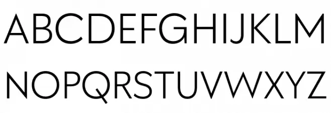 Klik Light Font UPPERCASE