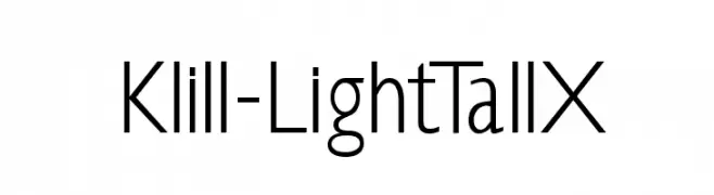Klill-LightTallX  Descarca Fonturi Gratis
