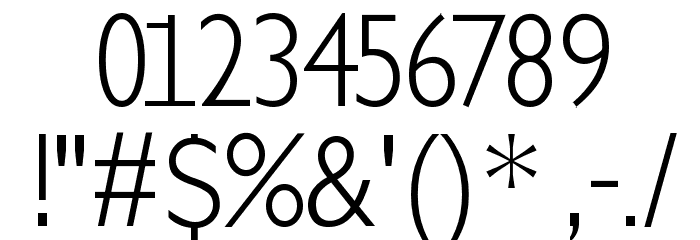 Klill-LightTallX Font OTHER CHARS