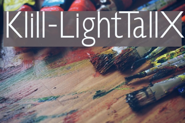 Klill-LightTallX Font examples