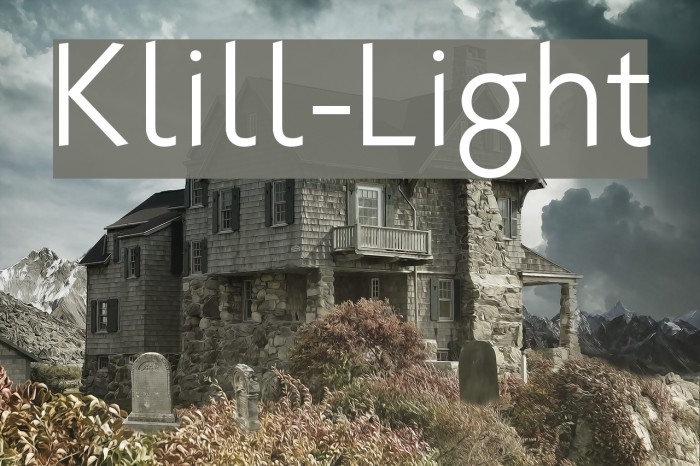 Klill-Light Font examples