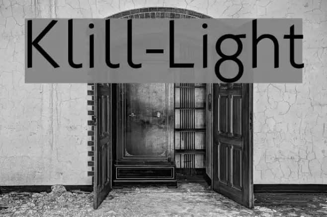 Klill-Light Font examples