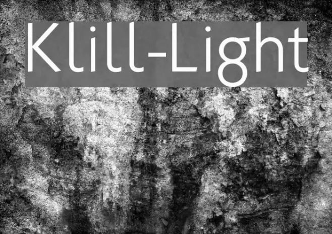 Klill-Light Font examples