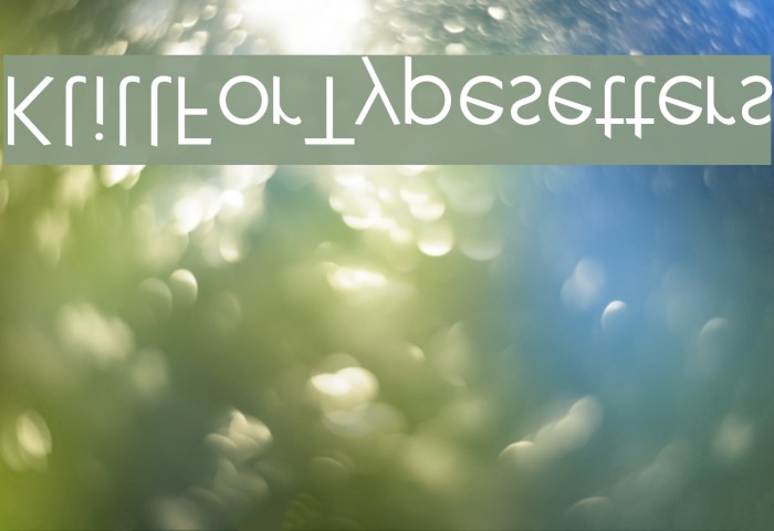 KlillForTypesetters Font examples