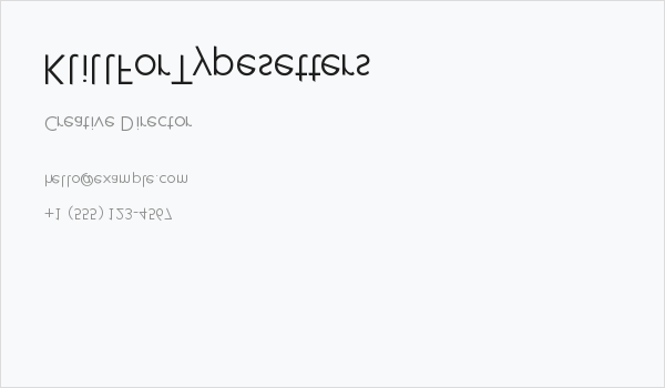 KlillForTypesetters Business Card