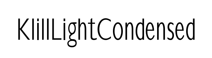 KlillLightCondensed Font