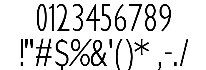 KlillLightCondensed Font OTHER CHARS