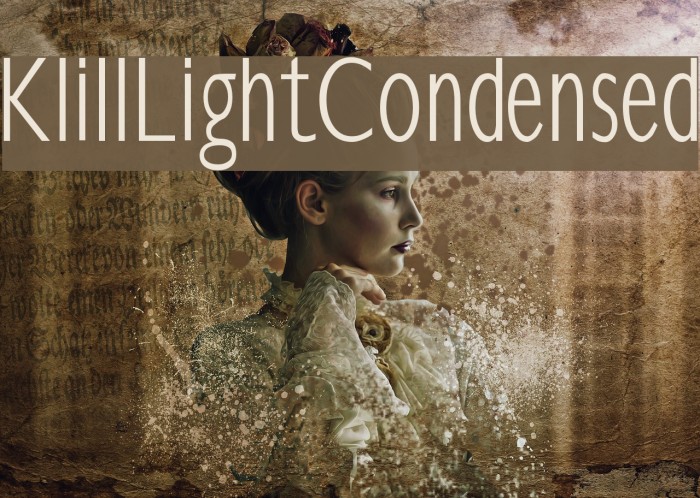 KlillLightCondensed Font examples