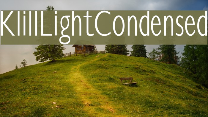 KlillLightCondensed Font examples
