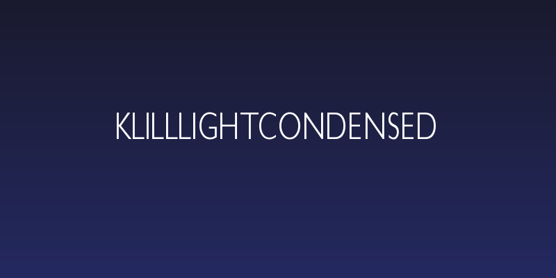 KlillLightCondensed Social Header