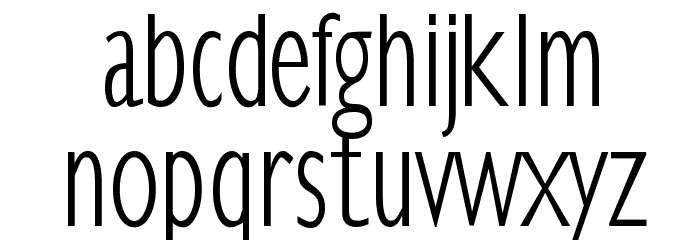 KlillLightCondensed Font LOWERCASE